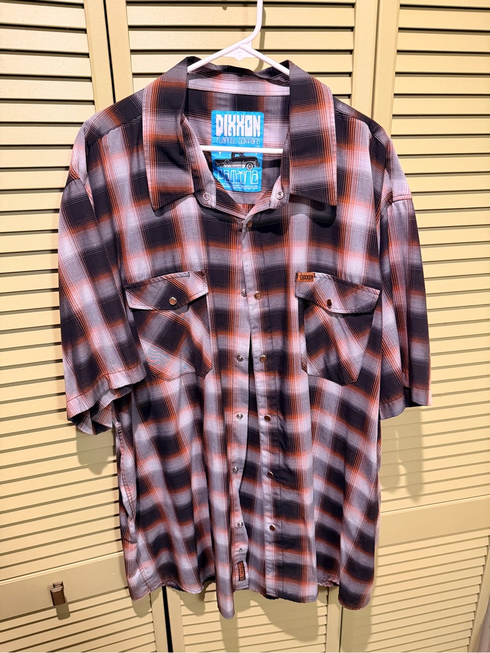 Dixxon patina 4XL brown & Black Plaid Short-Sleeve Shirt